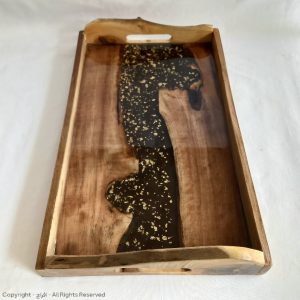 سینی چوبی رزین مدل s1