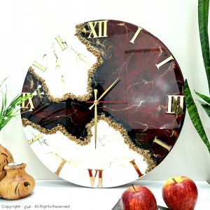 ساعت دیواری رزینی طرح ژئود مدل w5